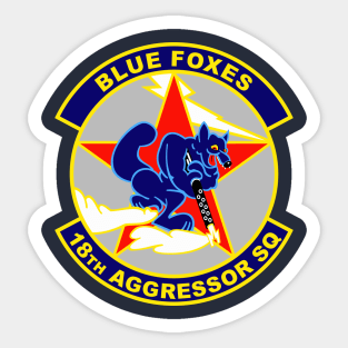 18th Aggressor Squadron Blue Foxes Sticker